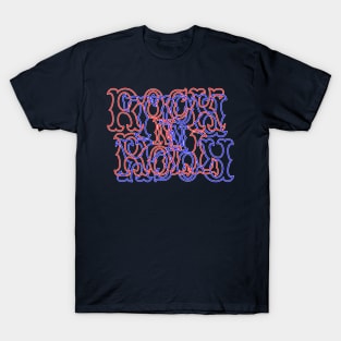 Red and Blue RocK n RolL Anagram T-Shirt